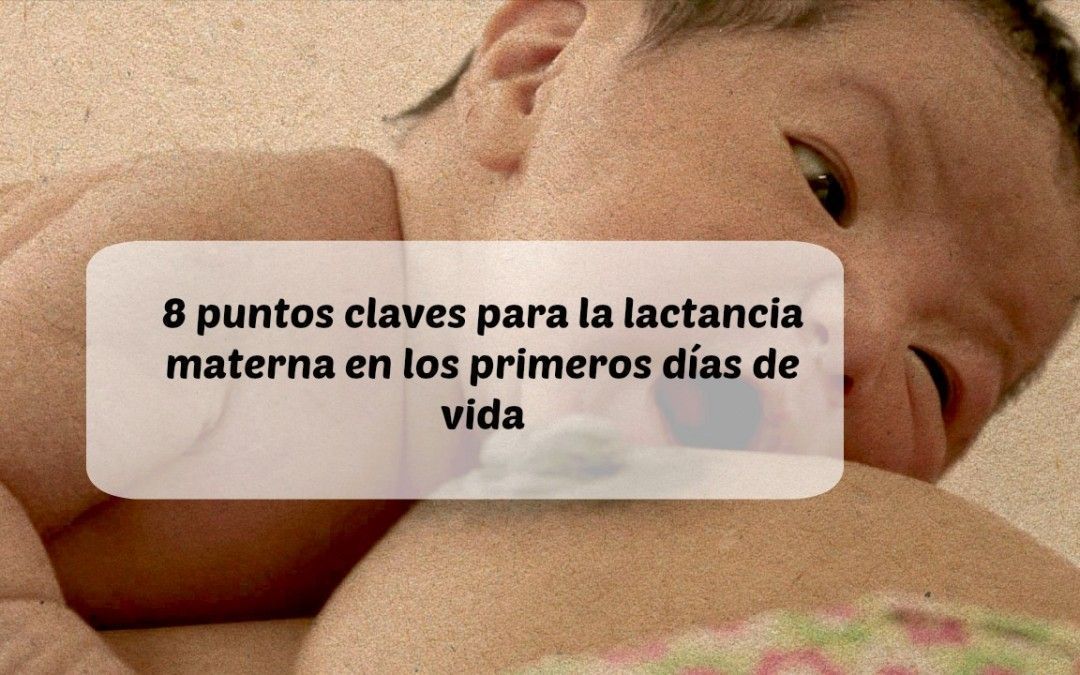 8 puntos claves para la lactancia materna en los primeros días de vida
